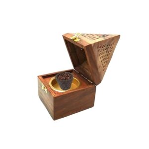 SIGNAMIO® Wooden Sambrani Dhoop Dhup Cup
